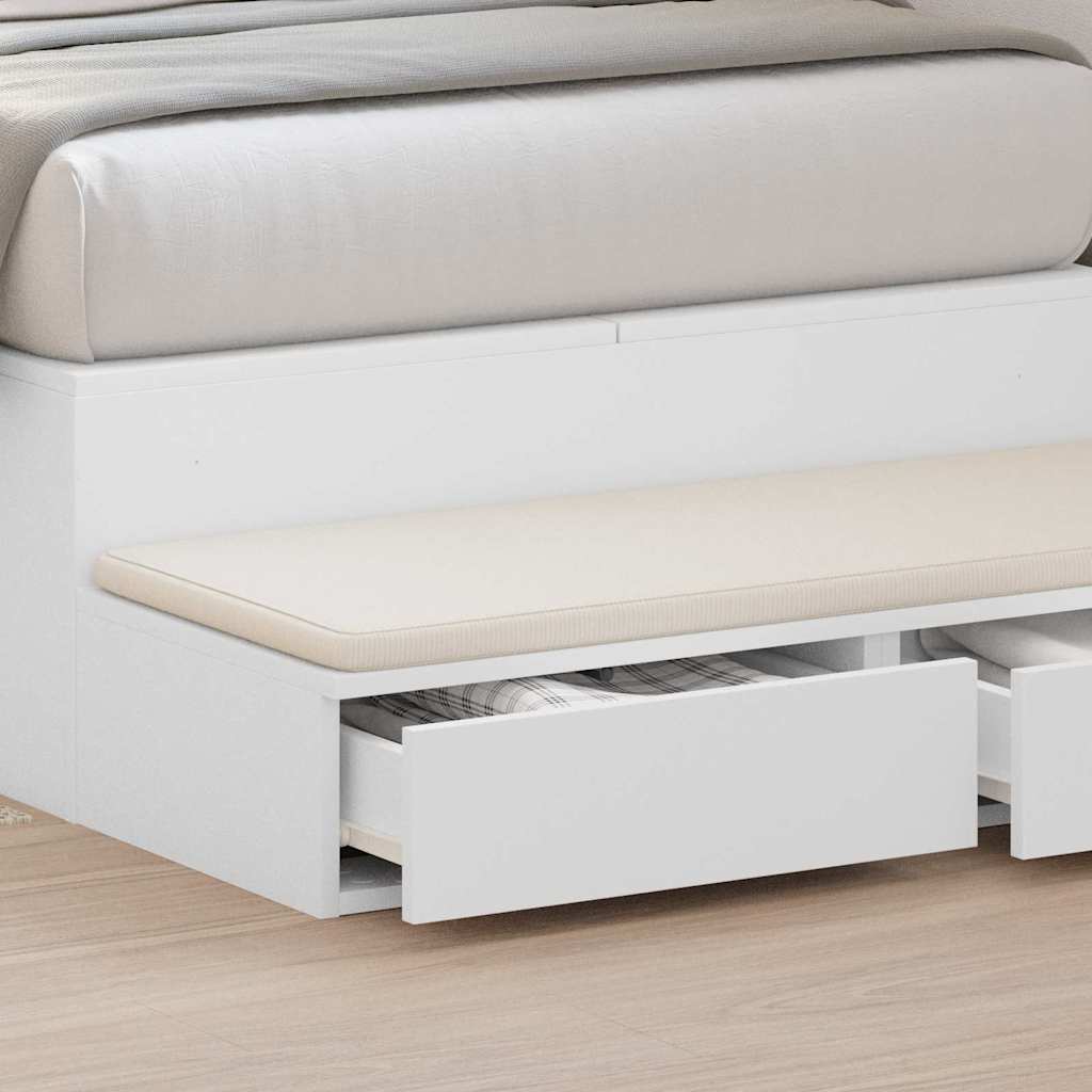 vidaXL Συρτάρια κρεβατιού Λευκό 90 x 36,5 x 16,5 εκ Επεξεργασμένο ξύλο