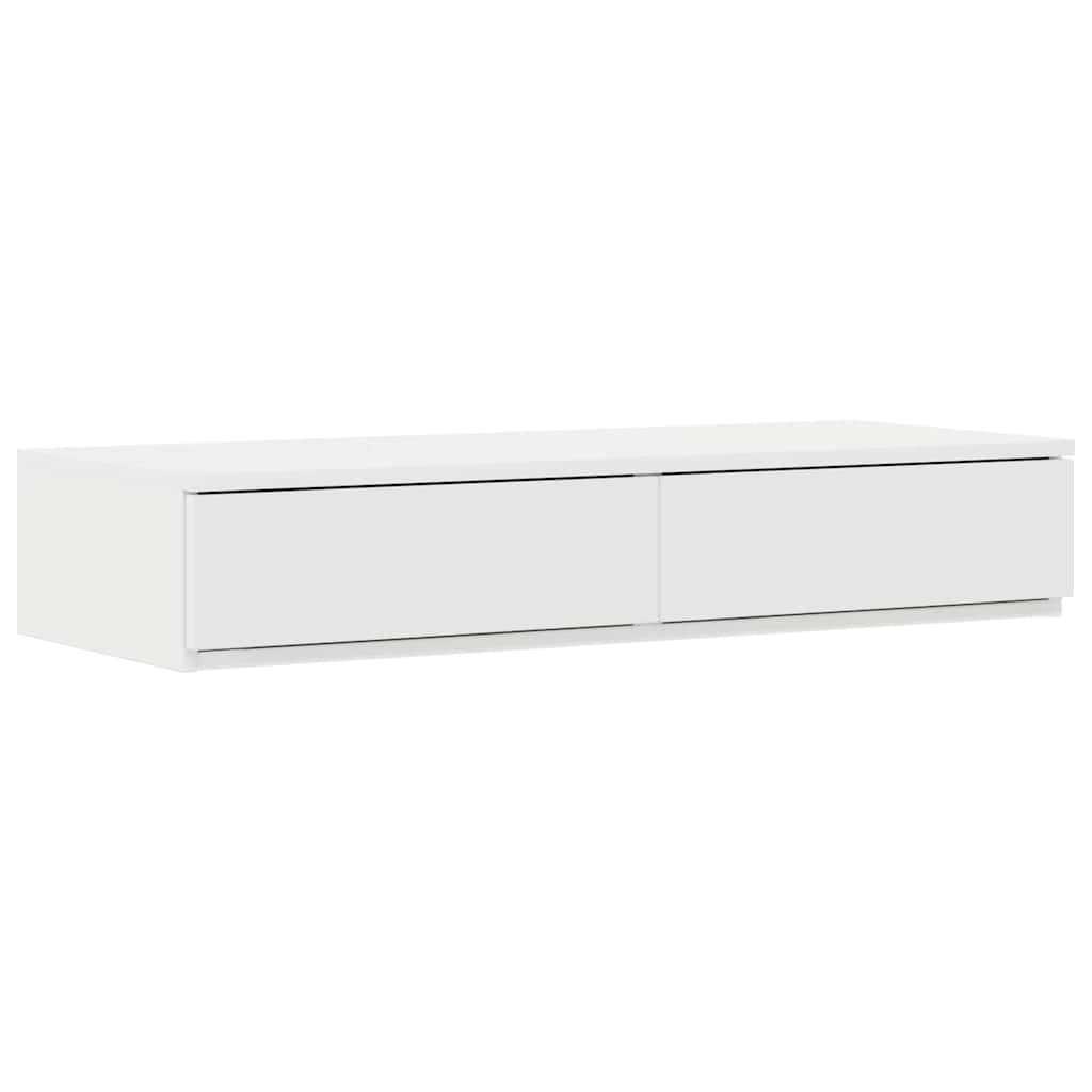 vidaXL Συρτάρια κρεβατιού Λευκό 90 x 36,5 x 16,5 εκ Επεξεργασμένο ξύλο
