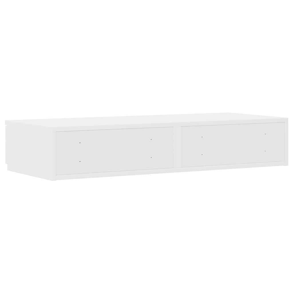 vidaXL Συρτάρια κρεβατιού Λευκό 90 x 36,5 x 16,5 εκ Επεξεργασμένο ξύλο