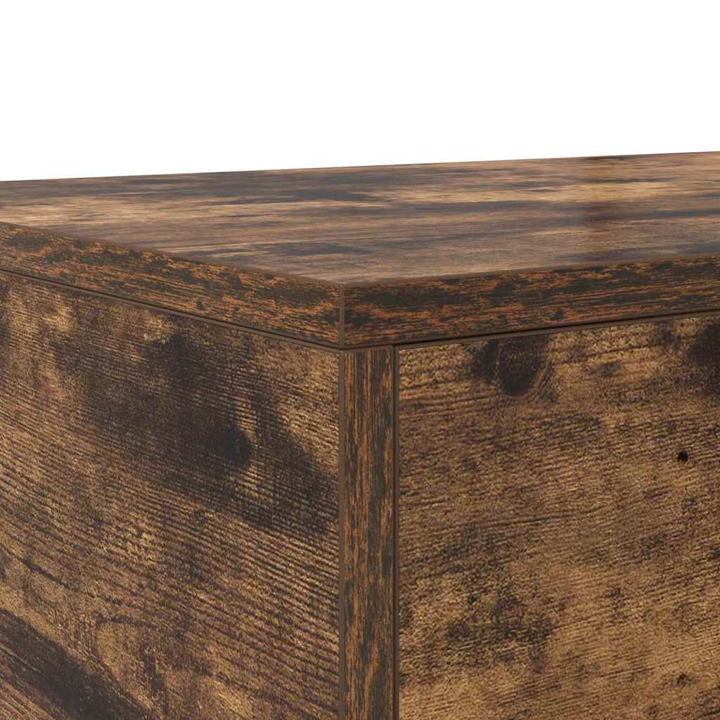 vidaXL Συρτάρια κρεβατιού Καπνιστό Δρύς 140 x 36,5 x 16,5 εκ