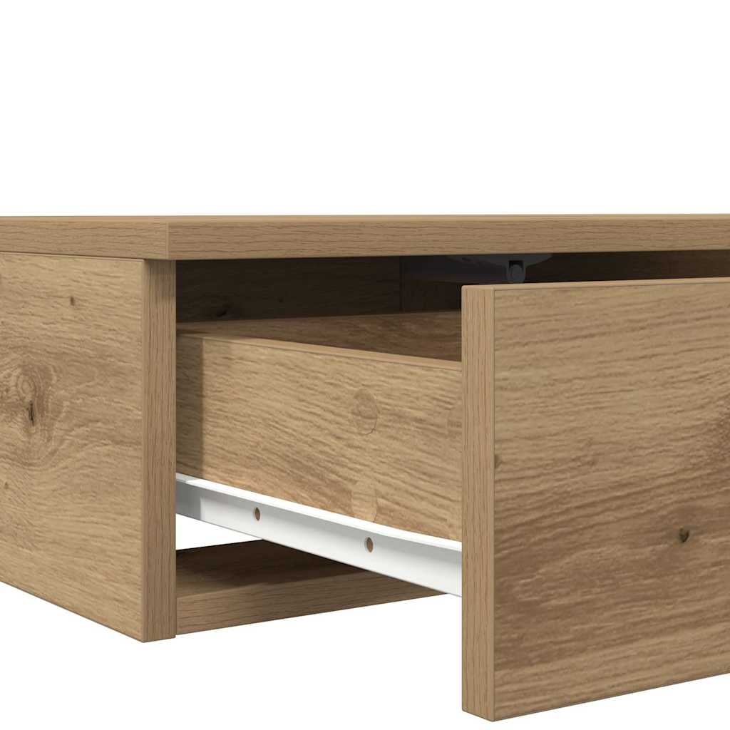 vidaXL Συρτάρια κρεβατιού με συρτάρι Artisan Oak 140 x 36,5 x 16,5 εκ
