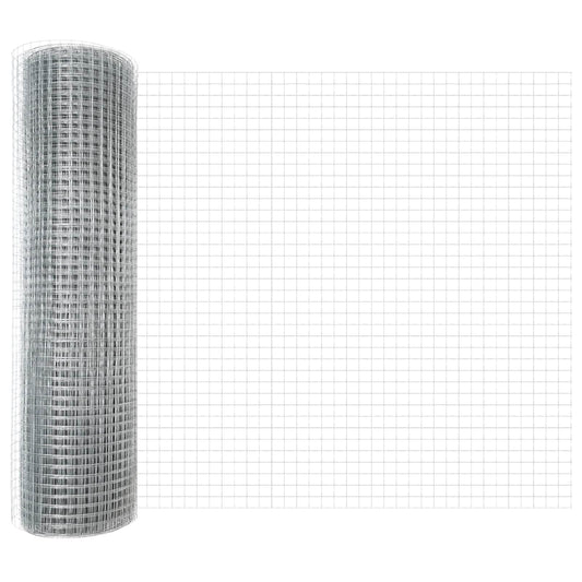 vidaXL Συγκολλητός φράχτης από σύρμα Ασημί 0.6 x 10 μ