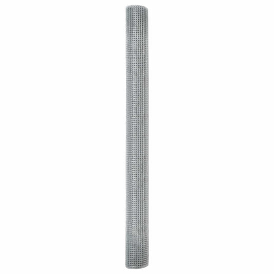 vidaXL Συγκολλητός φράχτης από σύρμα Ασημί 1.5 x 10 m