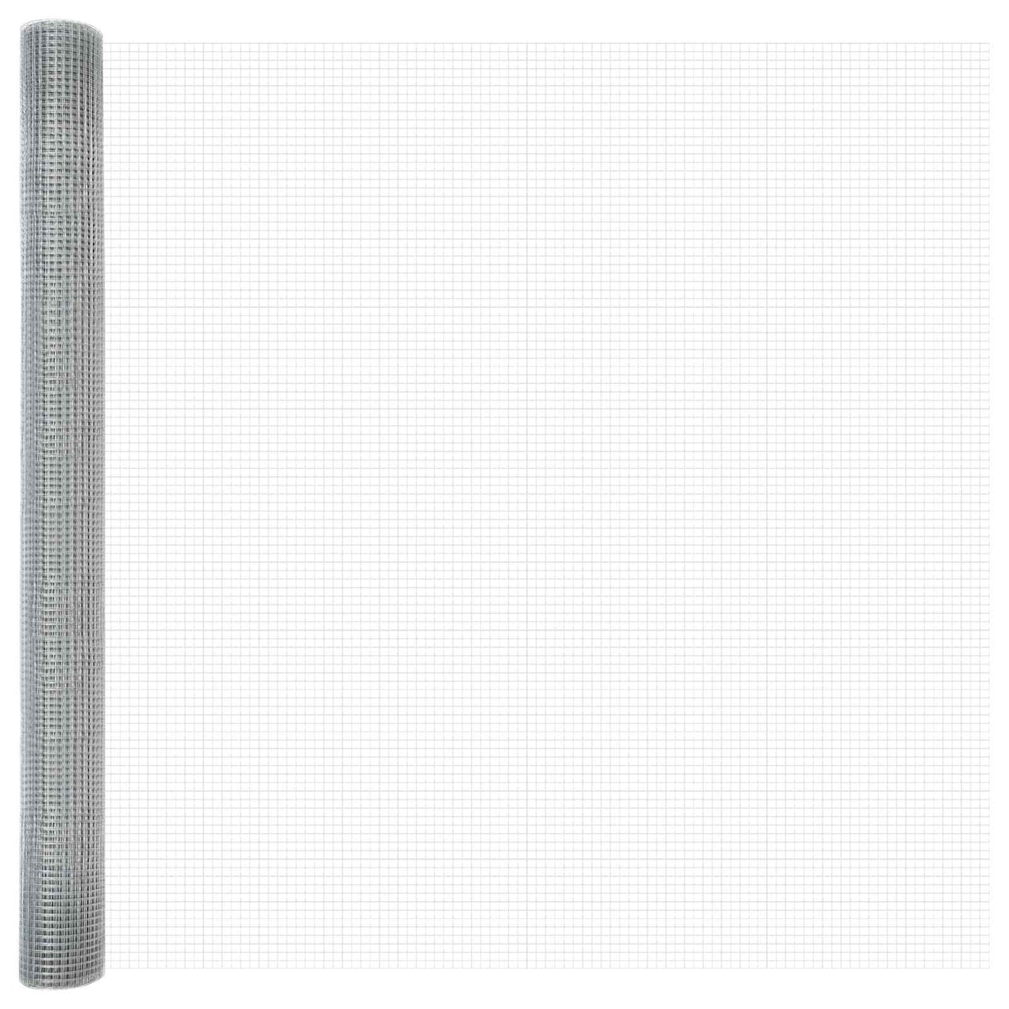 vidaXL Συγκολλητός φράχτης από σύρμα Ασημί 1.6 x 10 m