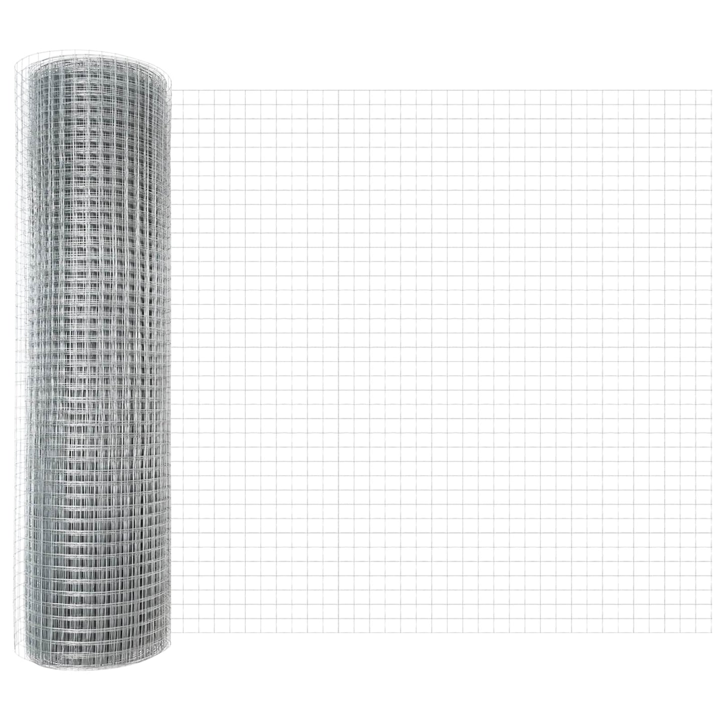 vidaXL Συγκολλητός φράχτης από σύρμα Ασημί 0.4 x 25 μ