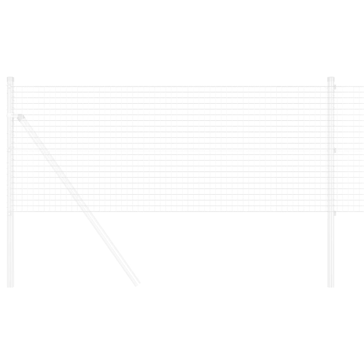 vidaXL Συγκολλητός φράχτης από σύρμα 2500 x 60 εκ Ασημί