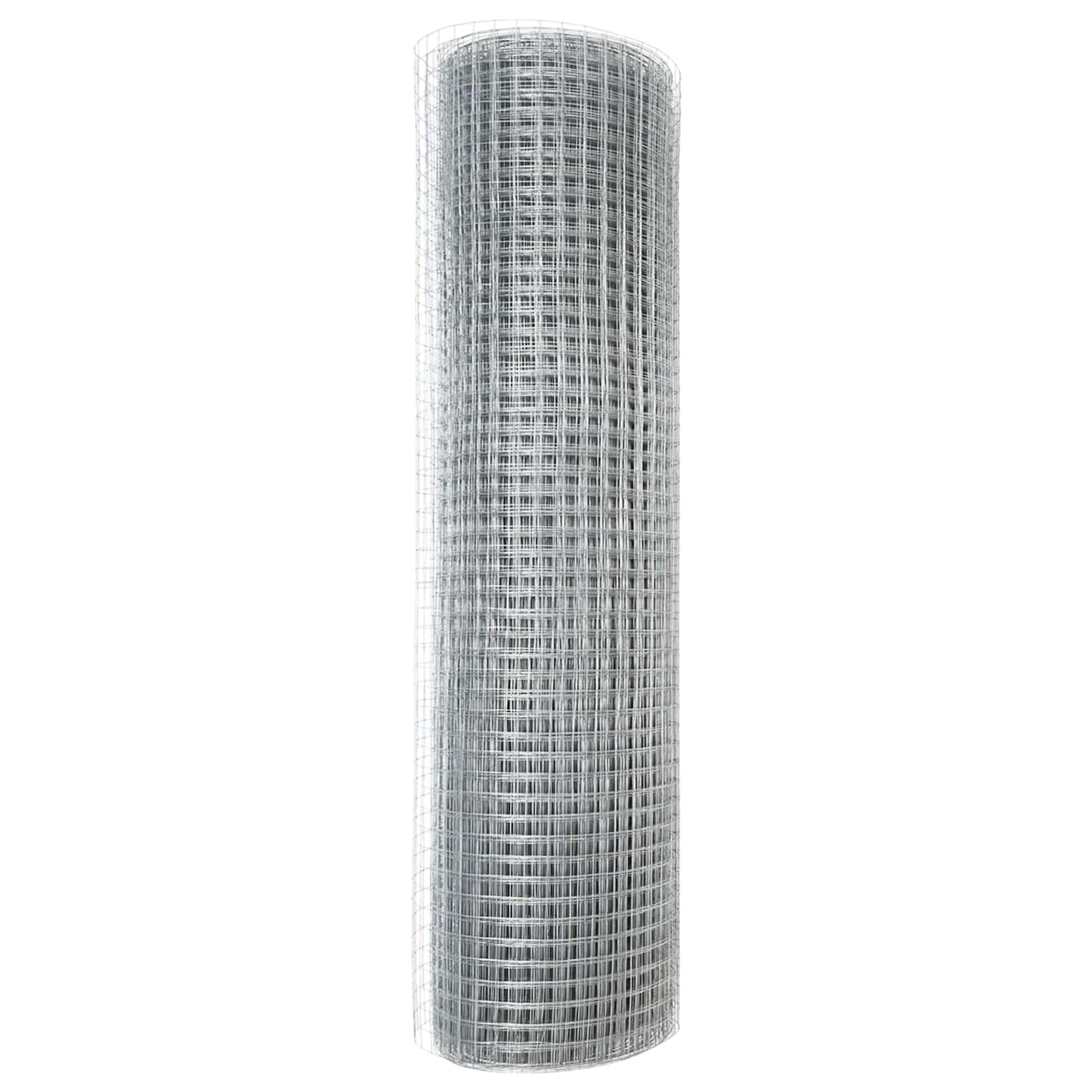 vidaXL Συγκολλητός φράχτης από σύρμα Ασημί 0.8 x 25 m