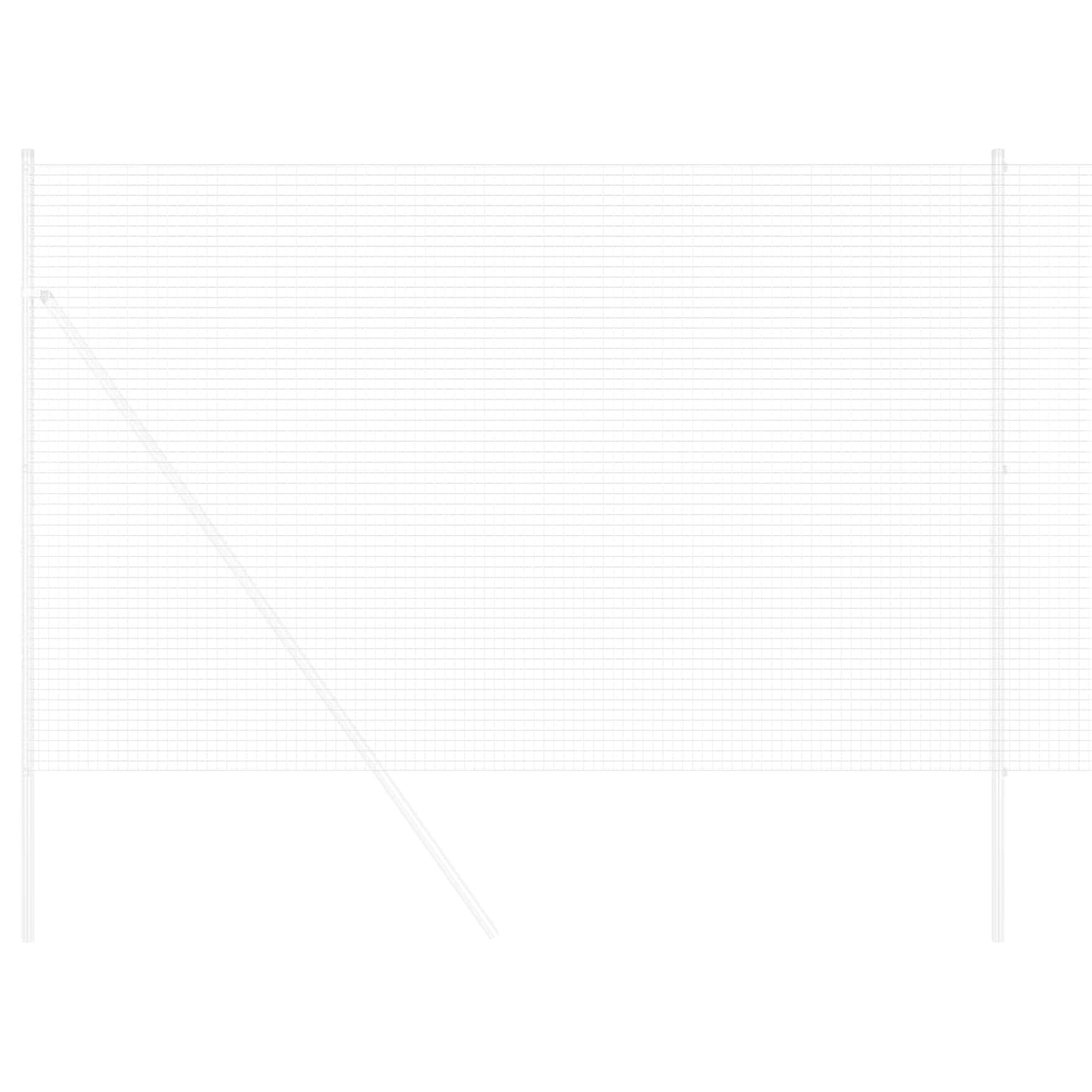 vidaXL Συγκολλητός φράχτης από σύρμα Ασημί 1.6 x 25 m