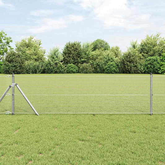 vidaXL Συγκολλητός φράχτης από σύρμα Ασημί 0.4 x 50 μ.