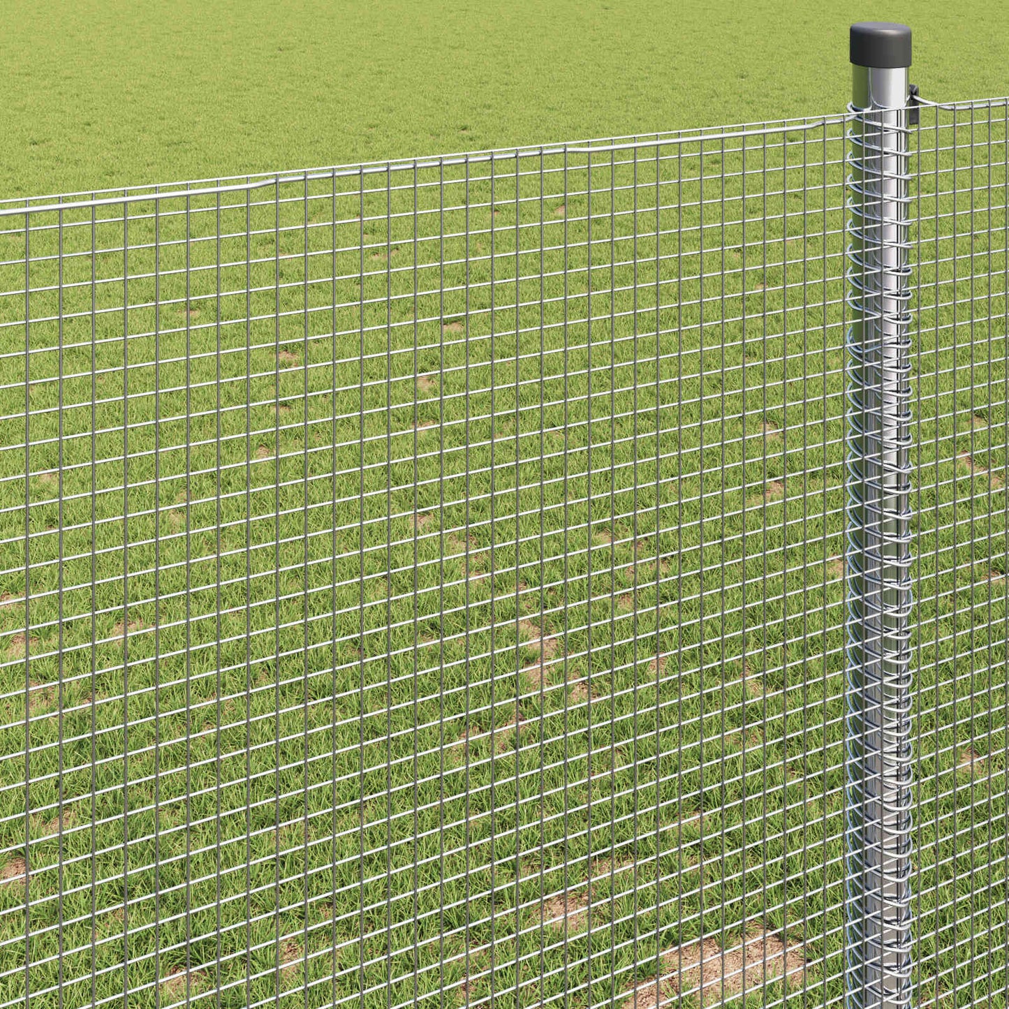 vidaXL Συγκολλητός φράχτης από σύρμα Ασημί 1.5 x 50 m