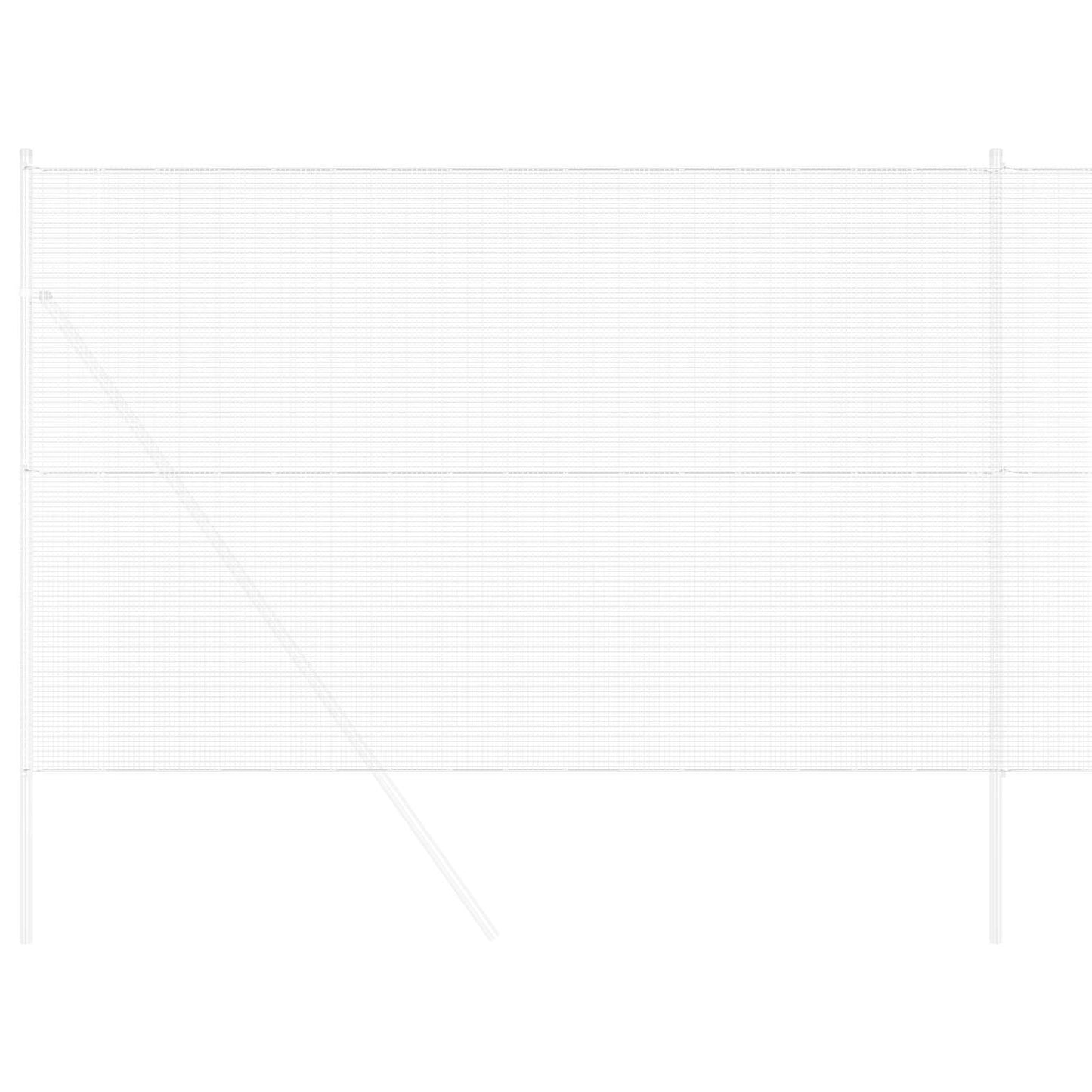 vidaXL Συγκολλητός φράχτης από σύρμα Ασημί 1.5 x 50 m