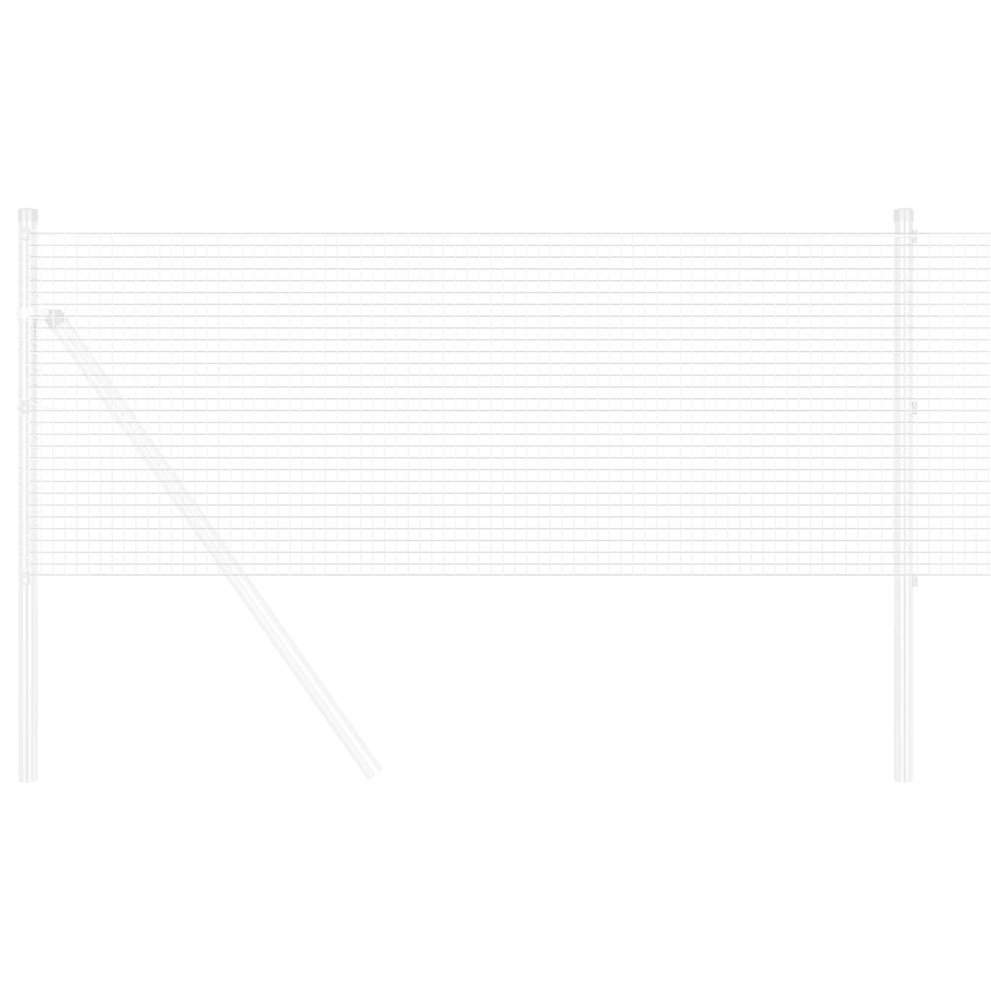 vidaXL Συγκολλητός φράχτης από σύρμα Ασημί 0.5 x 100 μ