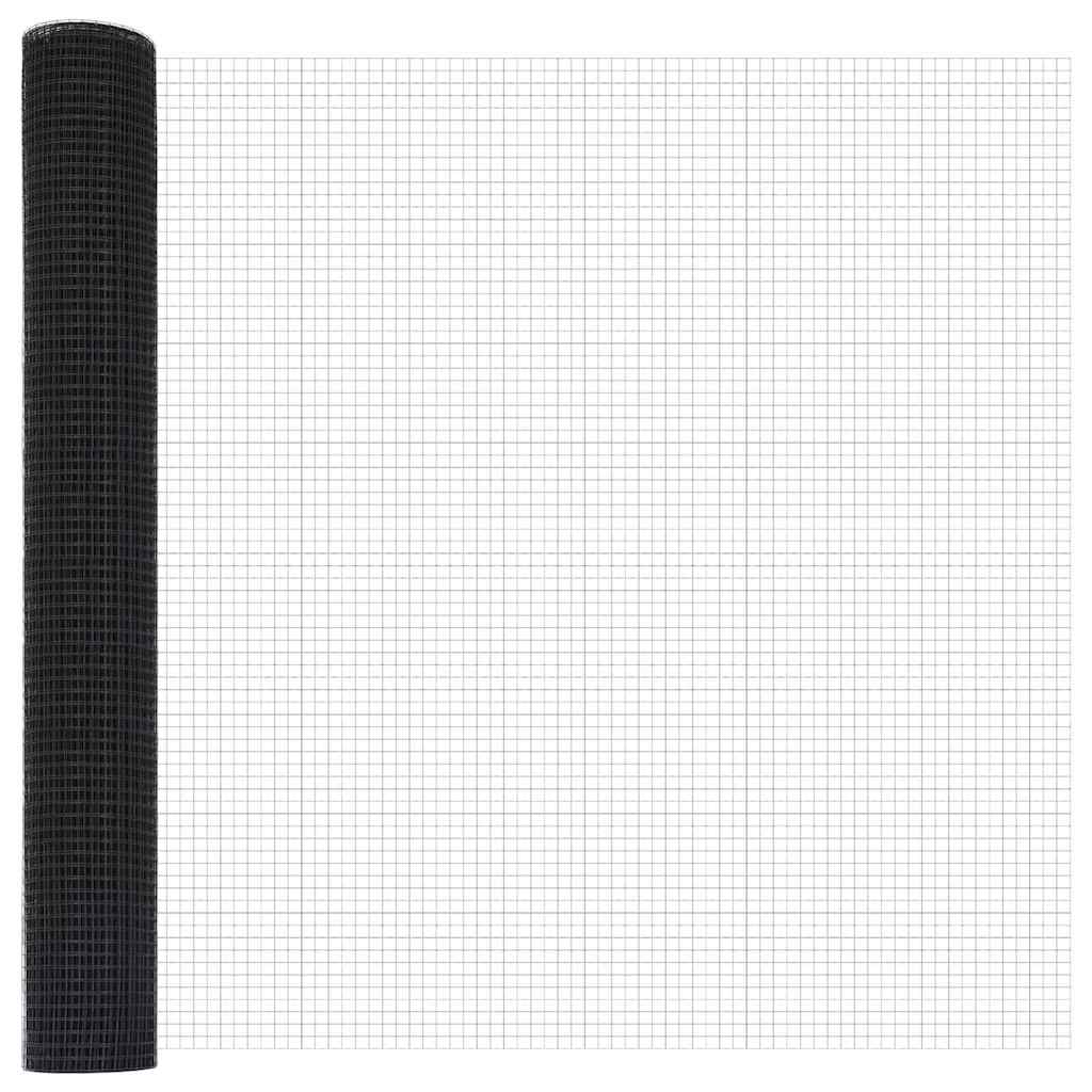 vidaXL Συγκολλητός φράχτης από σύρμα Γκρι 1.2 x 25 m