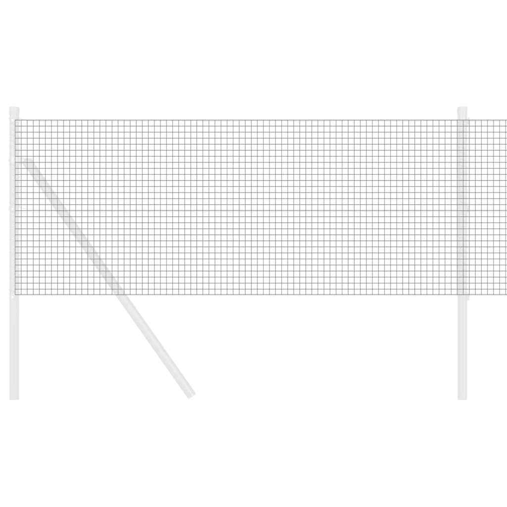 vidaXL Συγκολλητός φράχτης από σύρμα Γκρι 0.8 x 100 μ