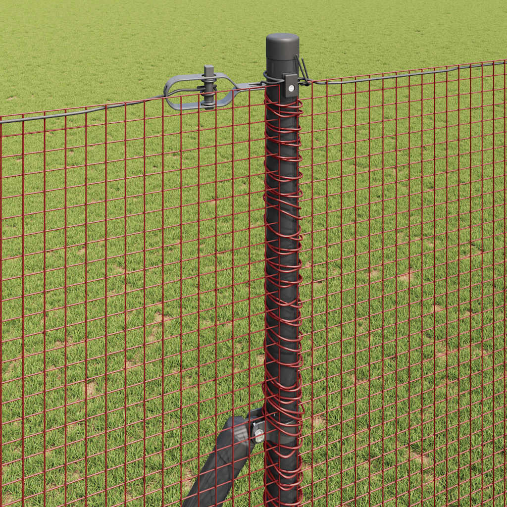 vidaXL Συγκολλητός φράχτης από σύρμα Κόκκινο 1.5 x 10 m