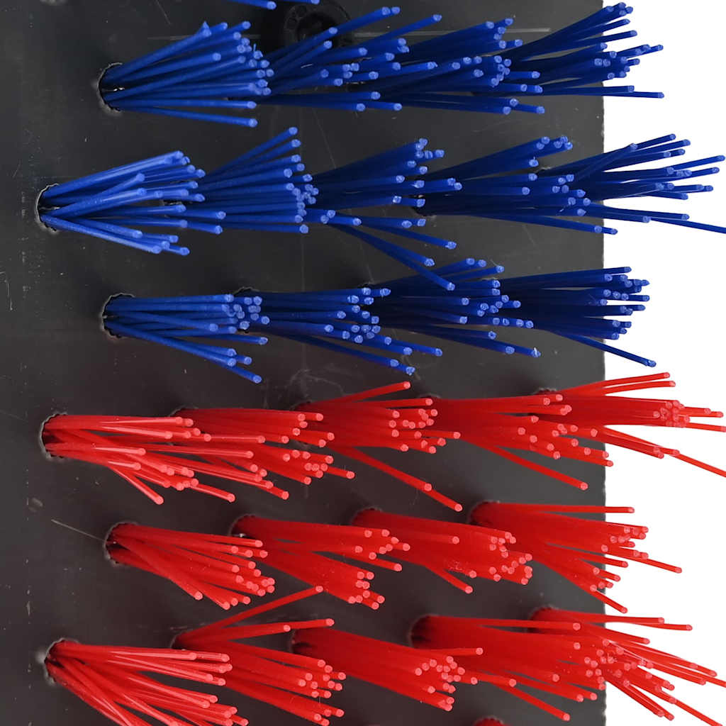 vidaXL Βούρτσες Βοοειδών Κόκκινο και μπλε 84 x 10 x 91 εκ. PVC