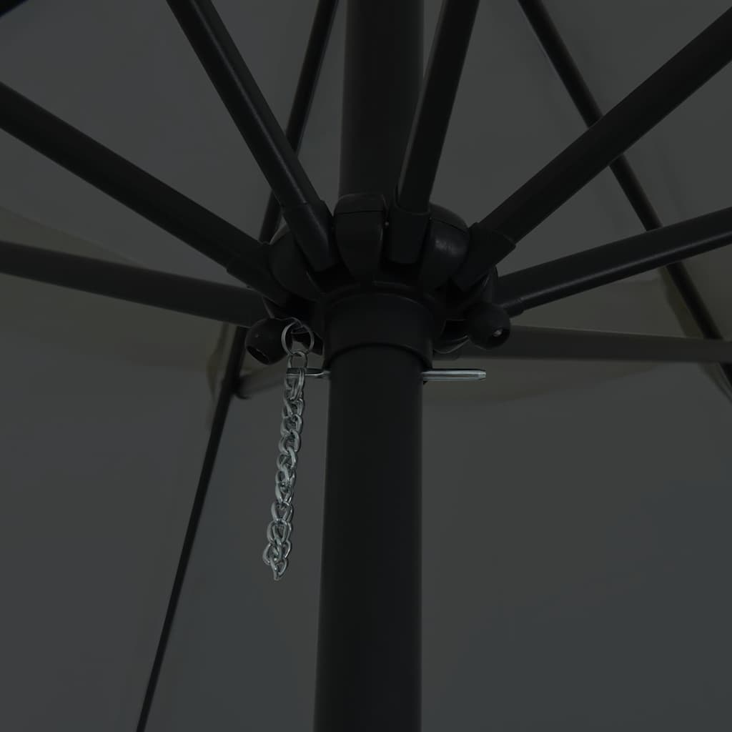 vidaXL Ομπρέλα Κήπου ø395x245 εκ Ανθρακί