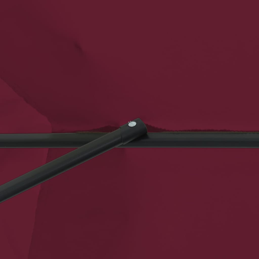 vidaXL Ομπρέλα Κήπου ø395x245 cm Μπορντό