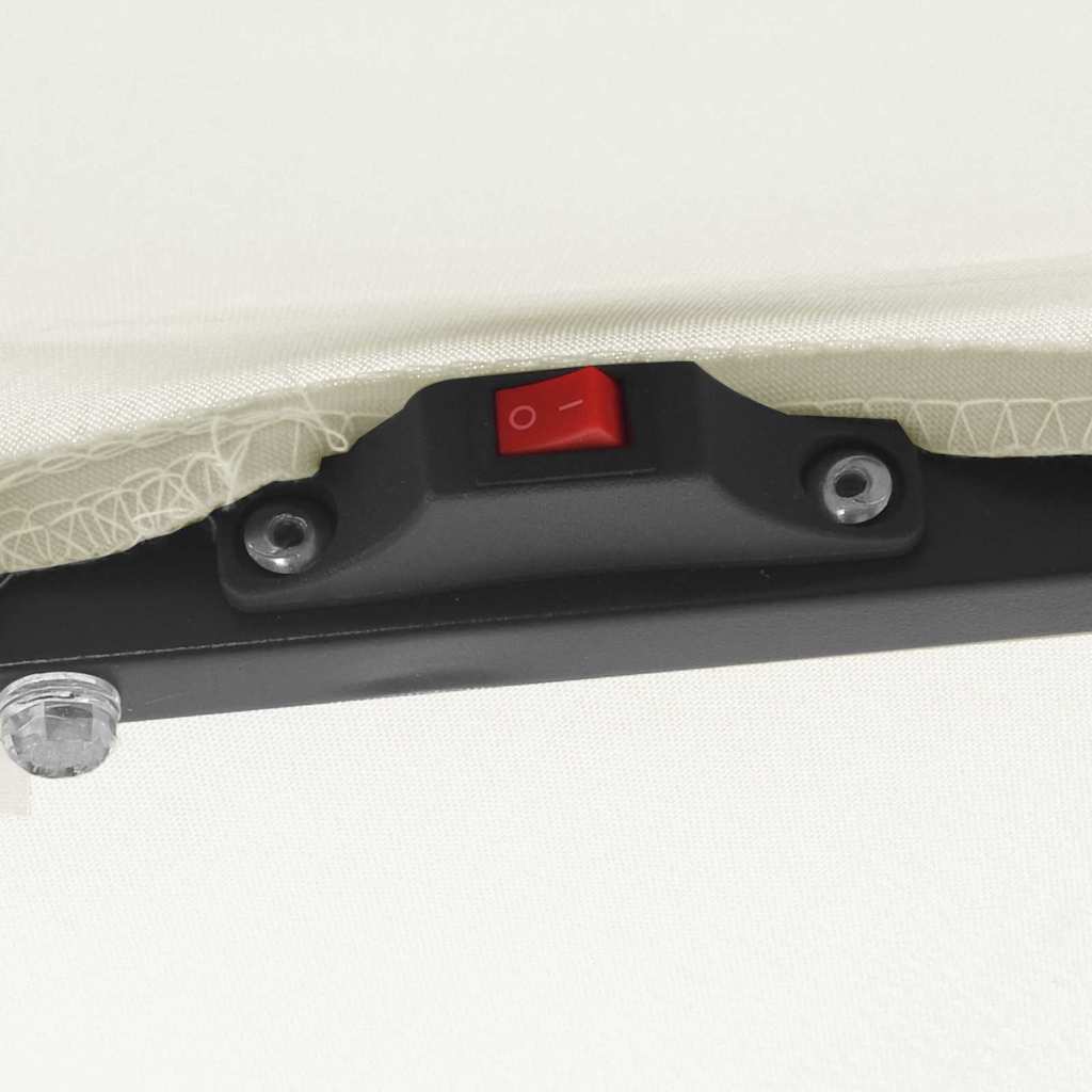 vidaXL Τετράγωνη Ομπρέλα Κήπου με Φώτα LED 295x245 εκ Μπέζ