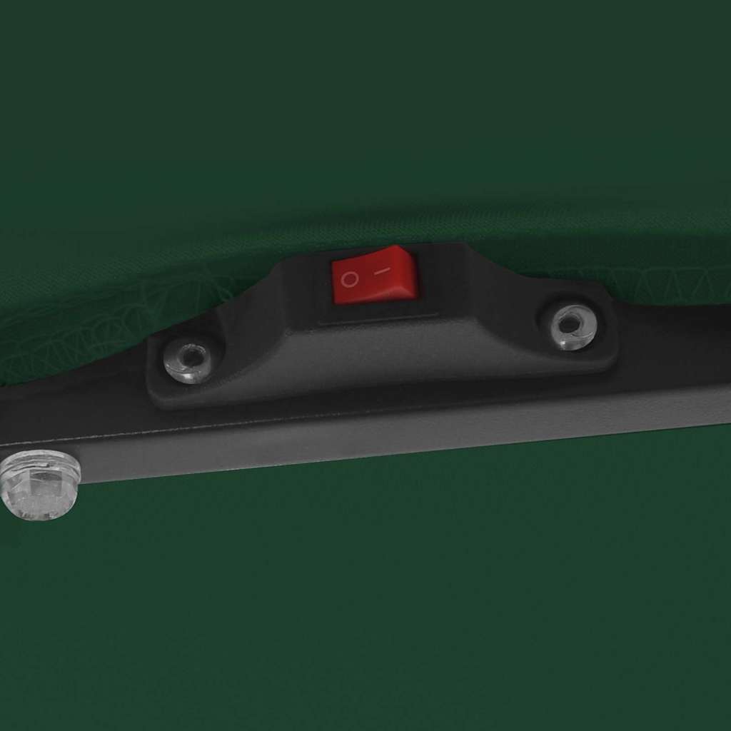 vidaXL Τετράγωνη Ομπρέλα Κήπου με LED Φώτα 295x245 εκ Πράσινο