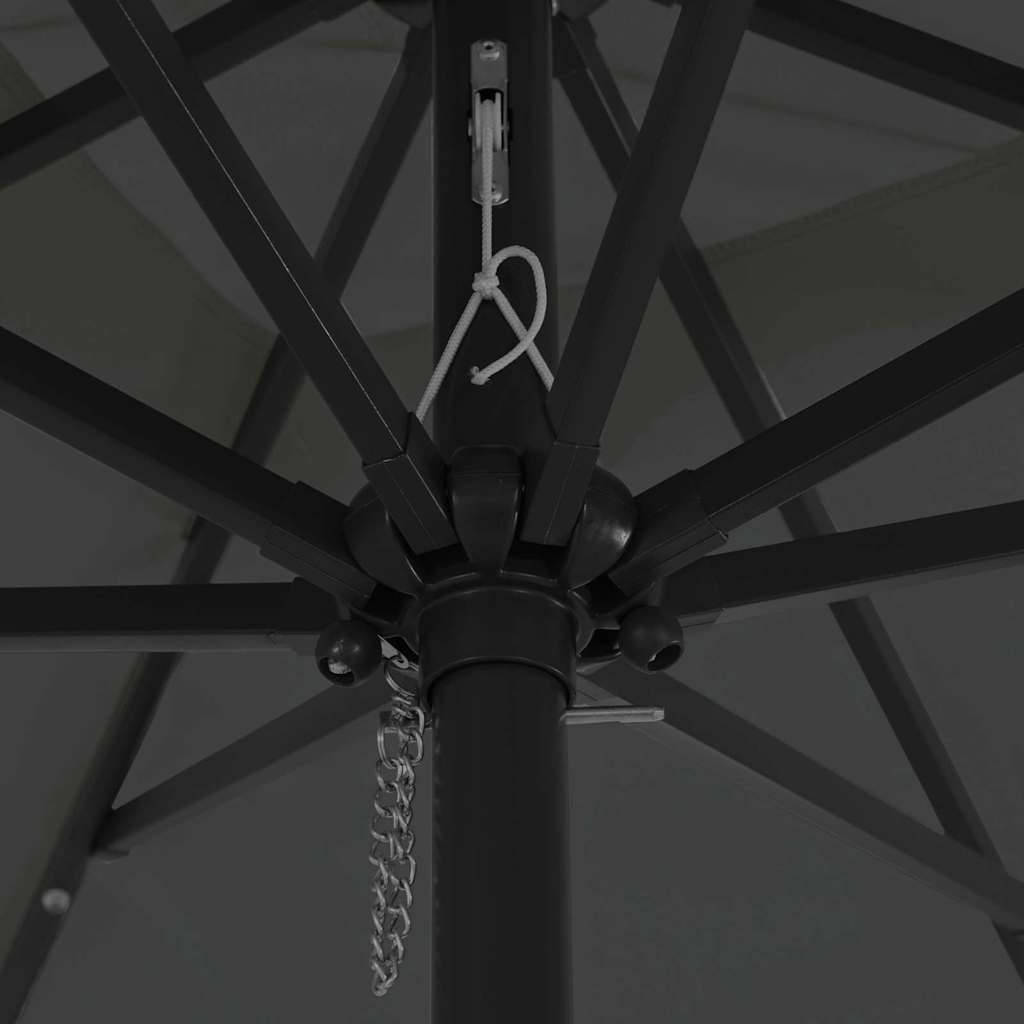 vidaXL Τετράγωνη Ομπρέλα Κήπου με LED Φώτα 295x245 εκ. Ανθρακί