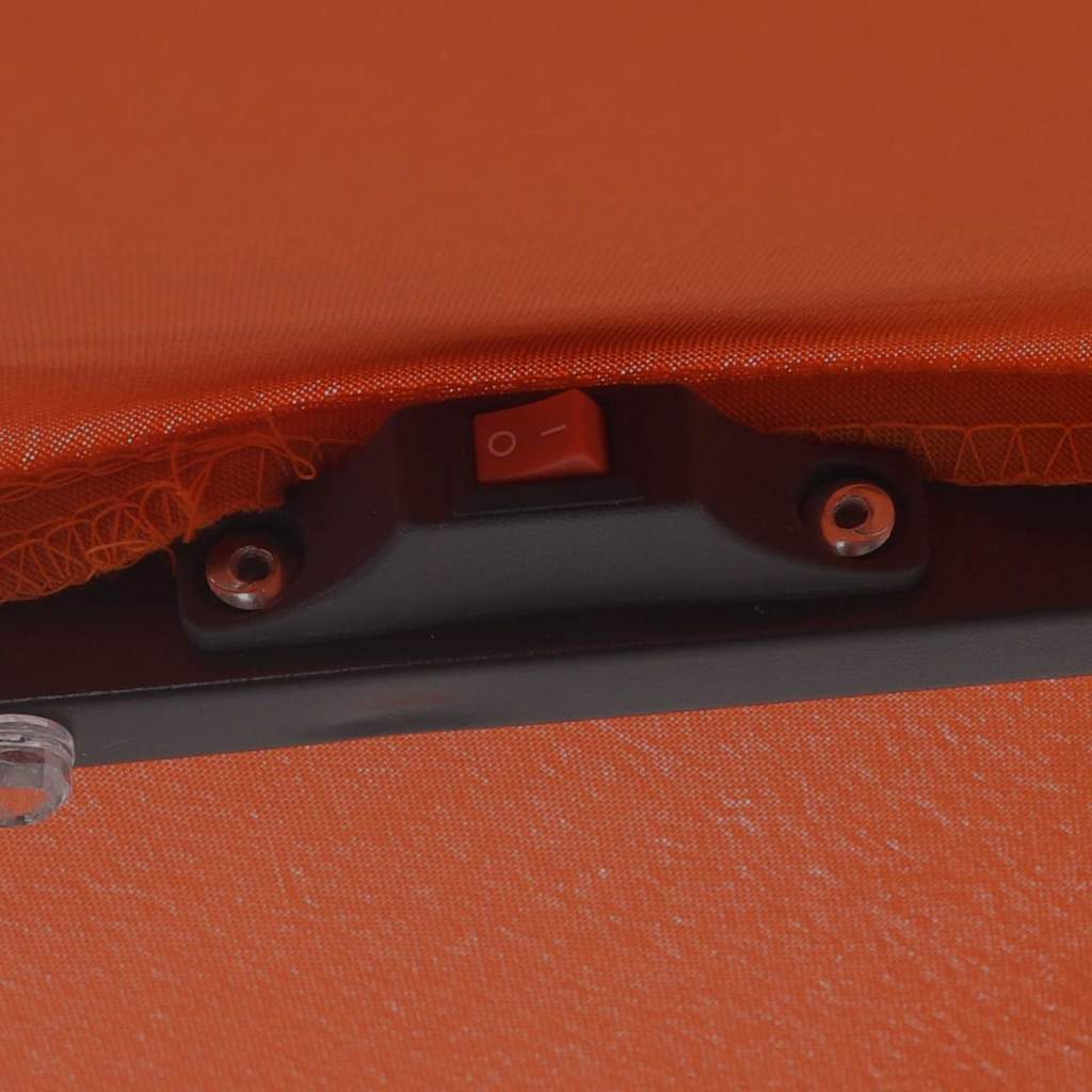 vidaXL Τετράγωνη Ομπρέλα Κήπου με Φώτα LED 295x245 εκ, Πορτοκαλί