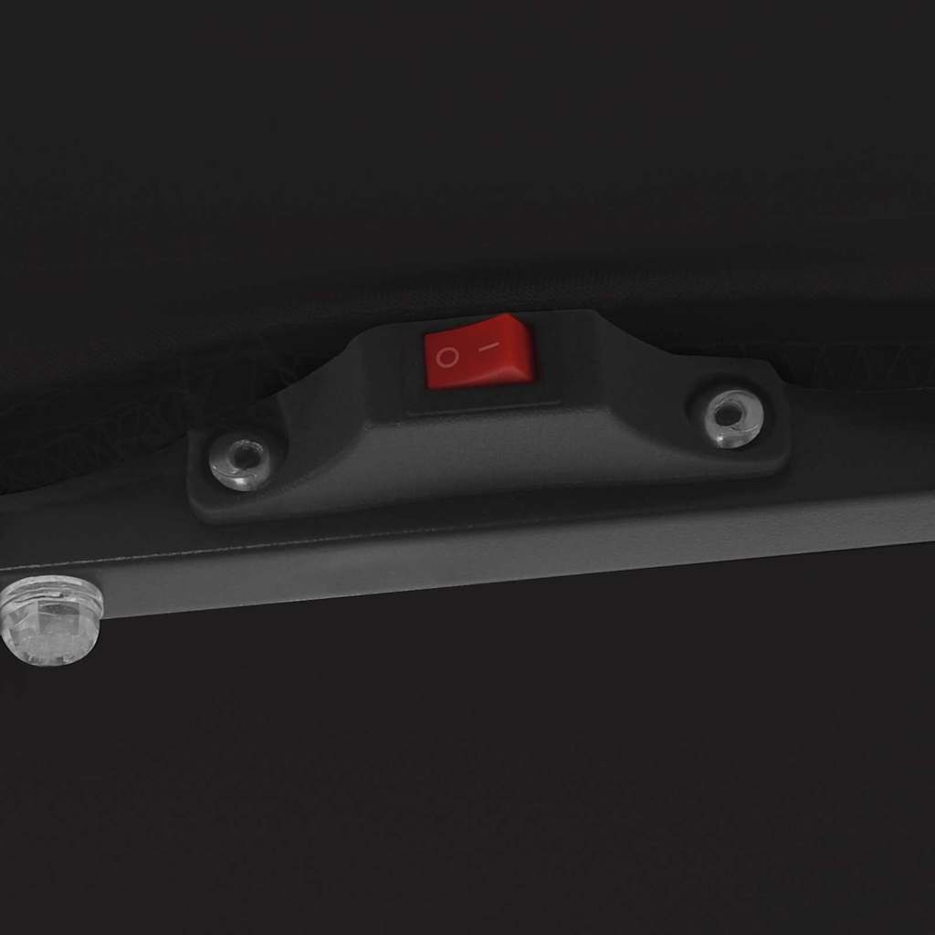 vidaXL Τετράγωνη Ομπρέλα Κήπου με LED Φώτα 295x245 εκ. Μαύρη