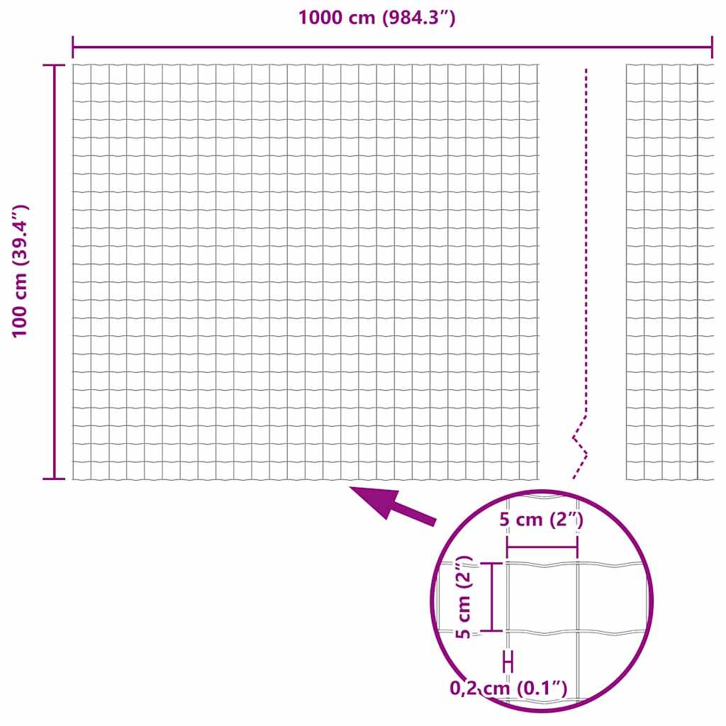 vidaXL Ευρωπαϊκός Φράκτης Πράσινος 1x25 μ Σίδερος