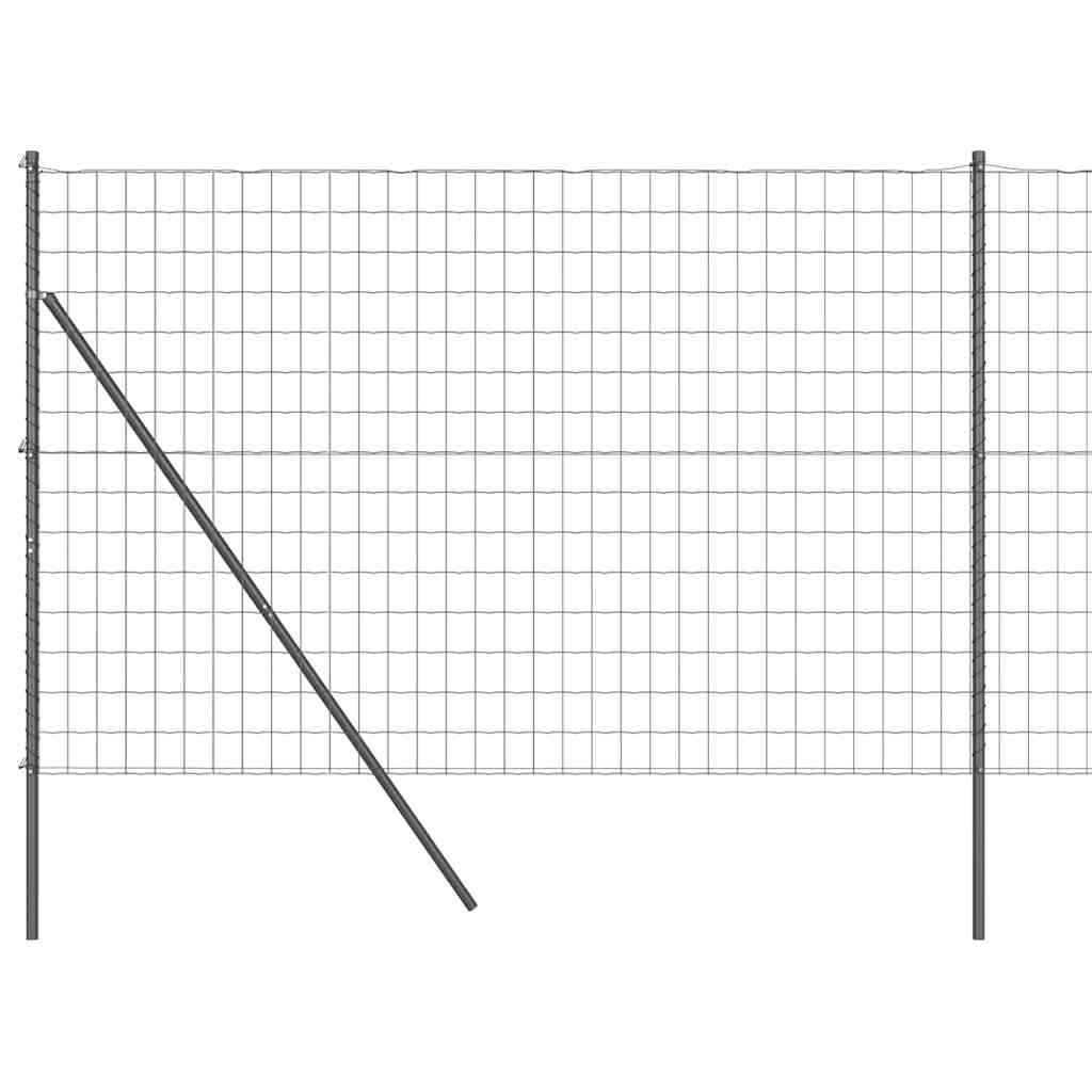 vidaXL Euro Φράκτης Γκρι 1.6x10 m Χάλυβας