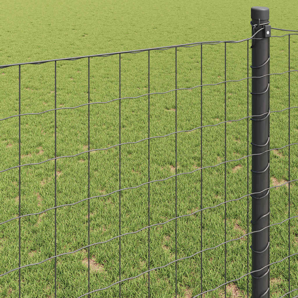 vidaXL Ευρωπαϊκός Φράκτης Γκρι 0,8x25 μ Ατσάλι