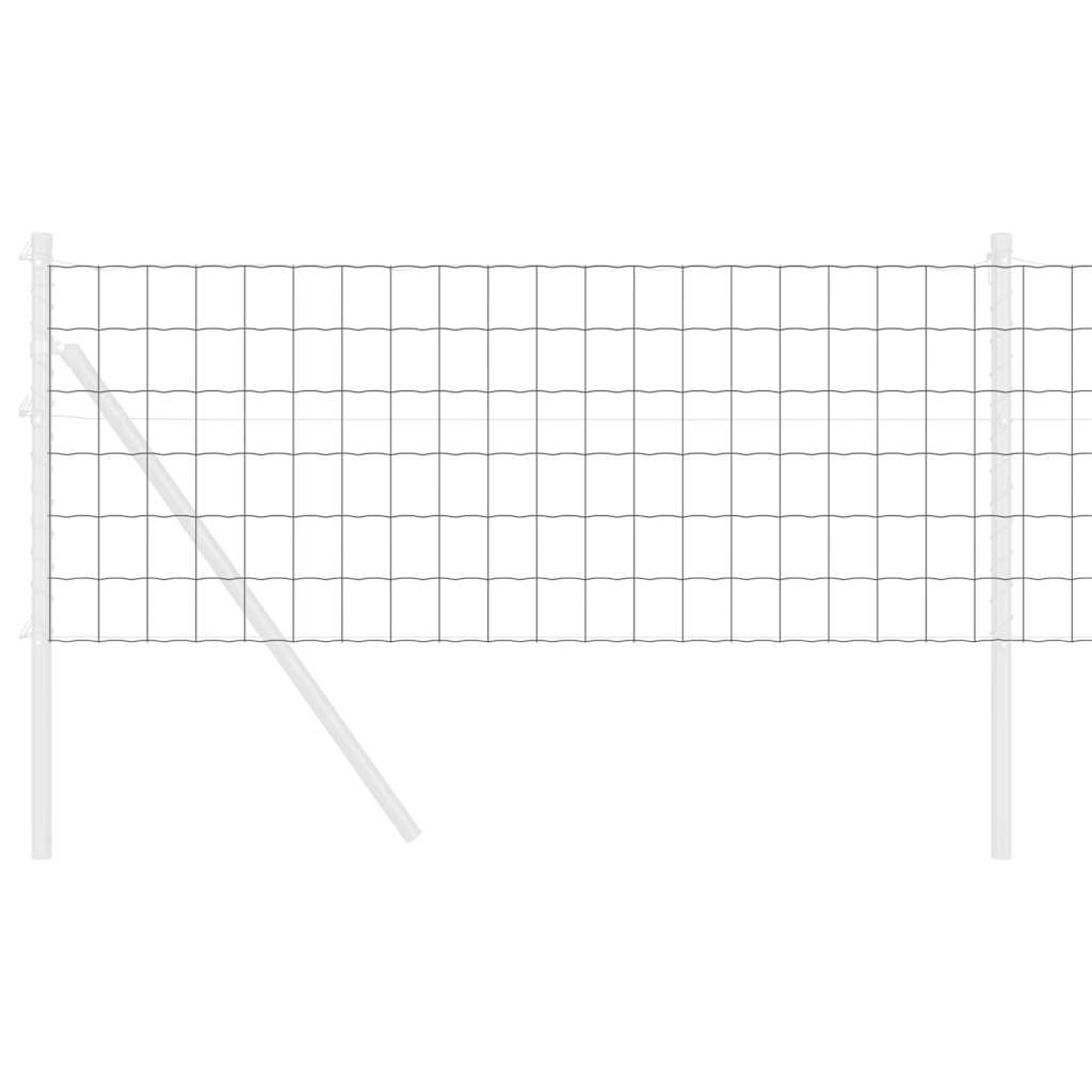 vidaXL Ευρωπαϊκό Φράχτη Γκρι 0,8x25 μ Σίδερο