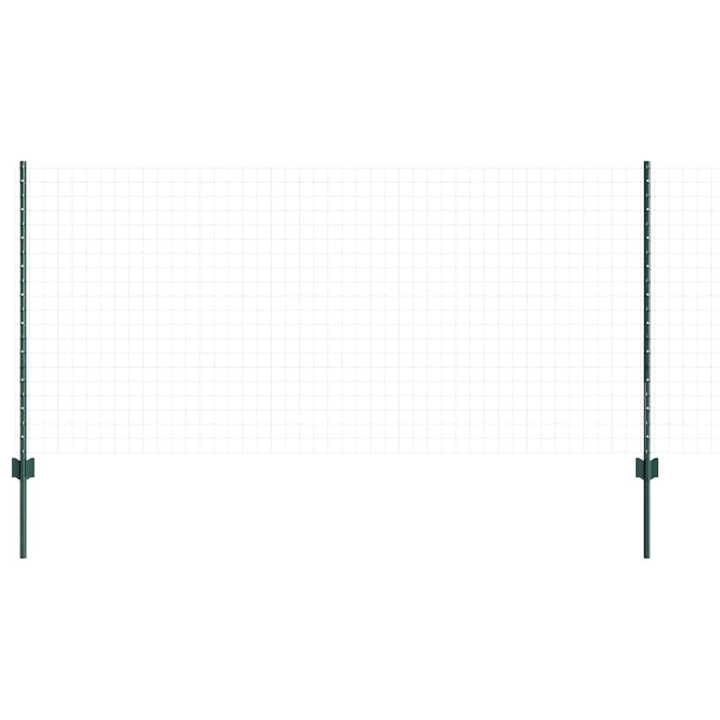 vidaXL Ενσωματωμένος Πόλος Φράχτη 44 τεμ. Πράσινο 140 cm