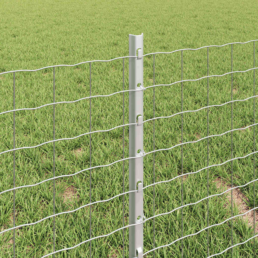 vidaXL Πό posts φράχτη 22 pcs Ασημί 80 cm Ατσάλι