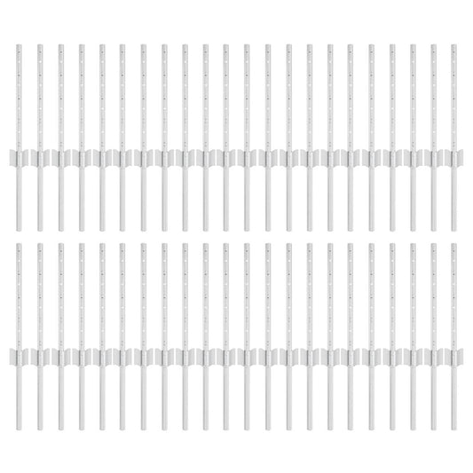 vidaXL Πό posts φράχτη 44 pcs Ασημί 80 cm Ατσάλι