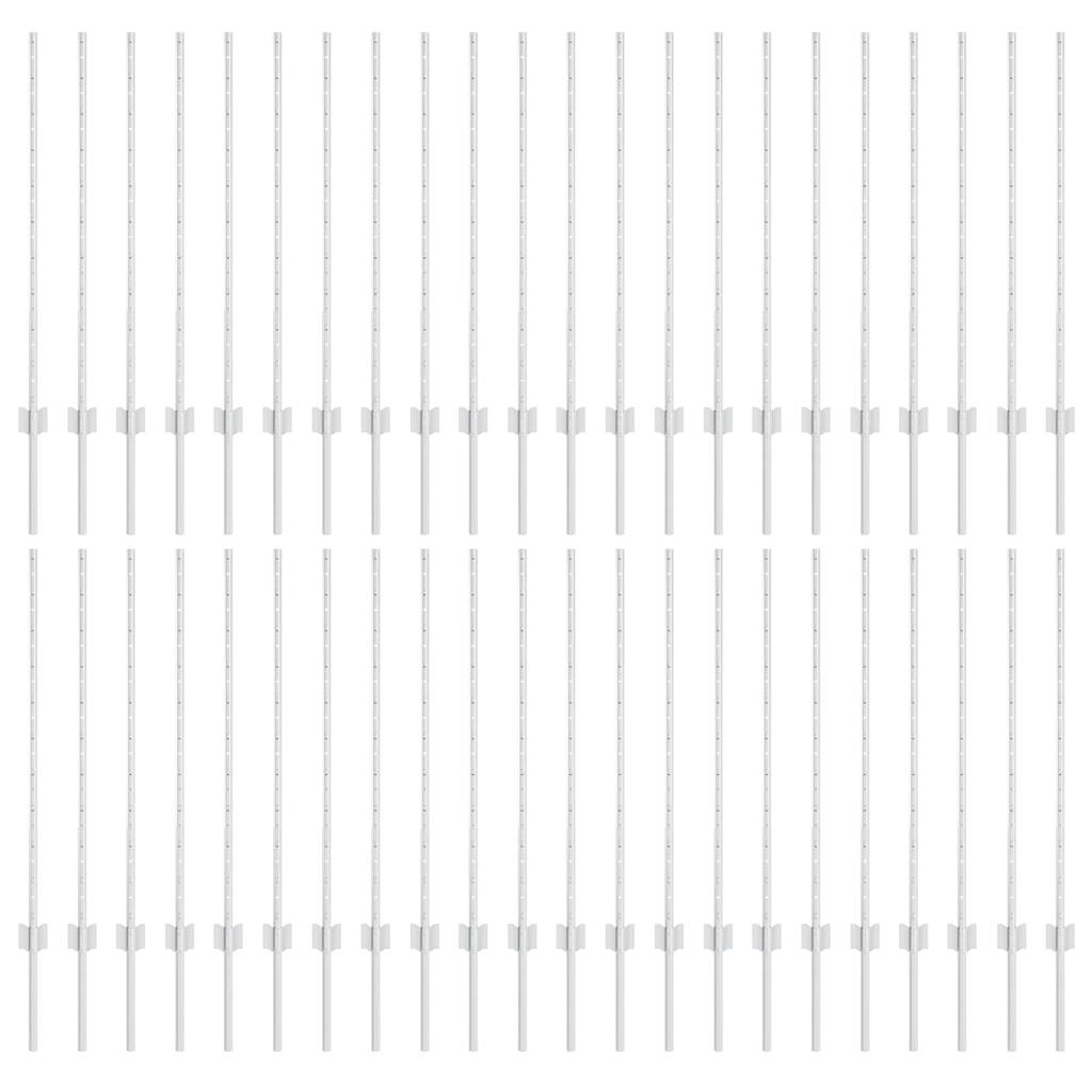 vidaXL Πό posts φράχτη 88 pcs Ασημί 140 εκ Ατσάλι