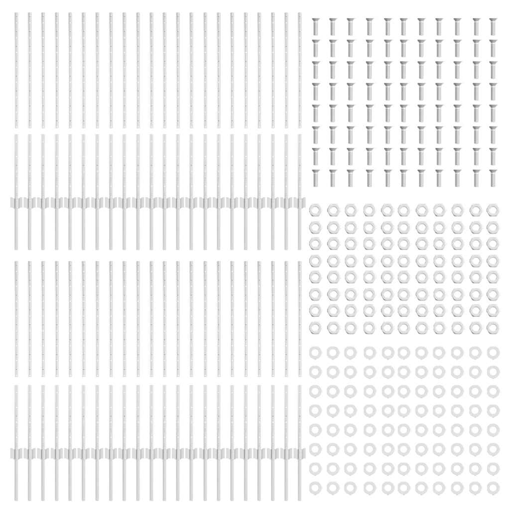 vidaXL Πό posts φράχτη 88 pcs Ασημί 140 εκ Ατσάλι