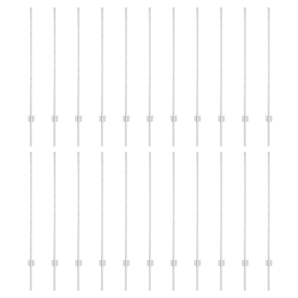 vidaXL Πό posts φράχτη 44 pcs Ασημί 160 cm Ατσάλι