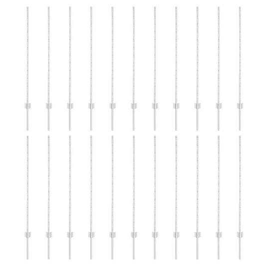 vidaXL Πό posts φράχτη 44 pcs Ασημί 160 cm Ατσάλι