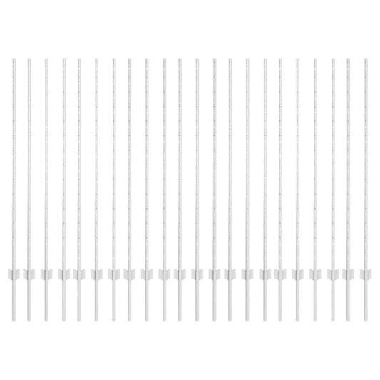 vidaXL Πό posts φράχτη 44 pcs Ασημί 180 cm Ατσάλι