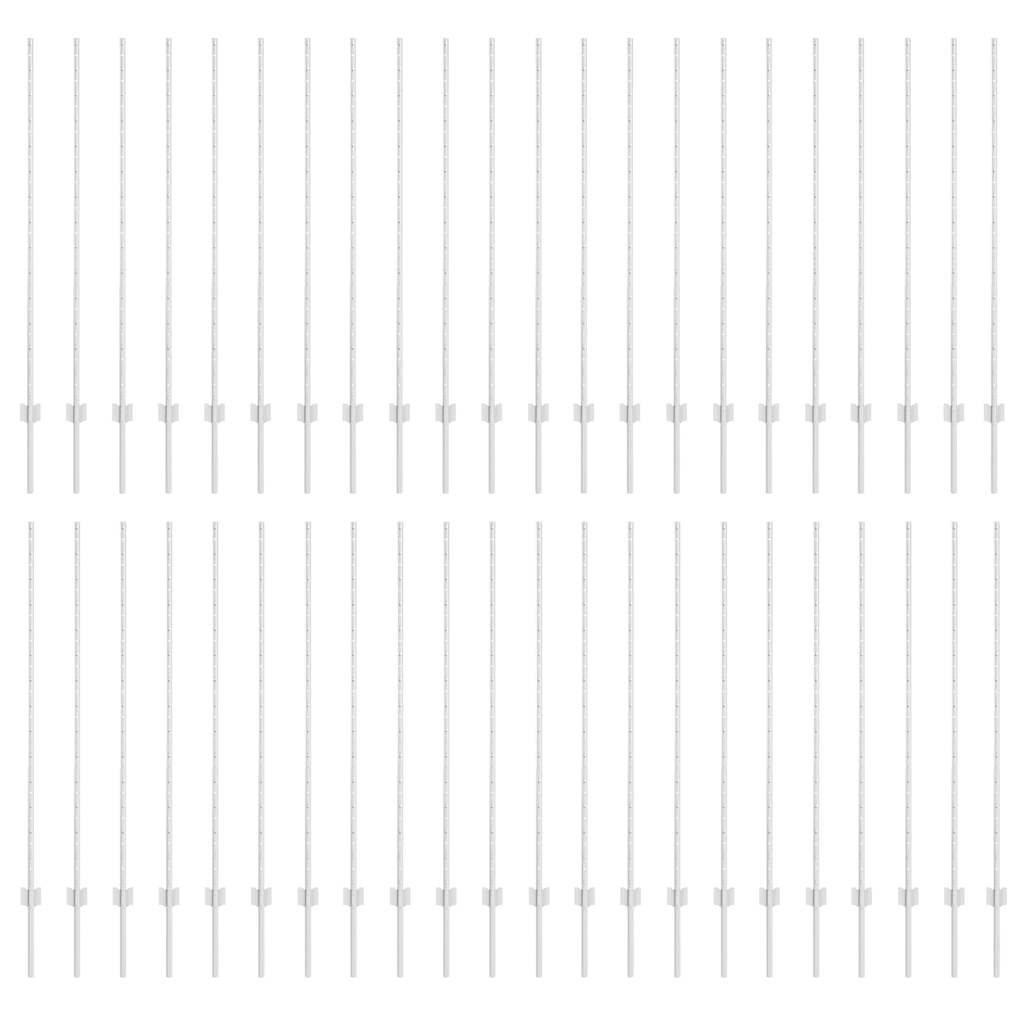 vidaXL Πό posts φράχτη 88 pcs Ασημί 180 cm Ατσάλι