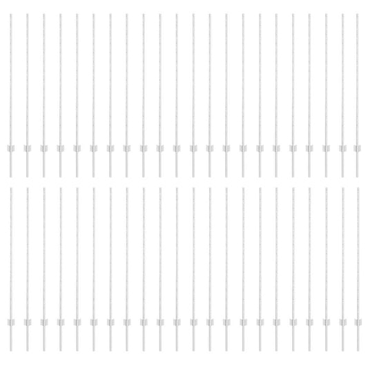 vidaXL Πό posts φράχτη 88 pcs Ασημί 180 cm Ατσάλι