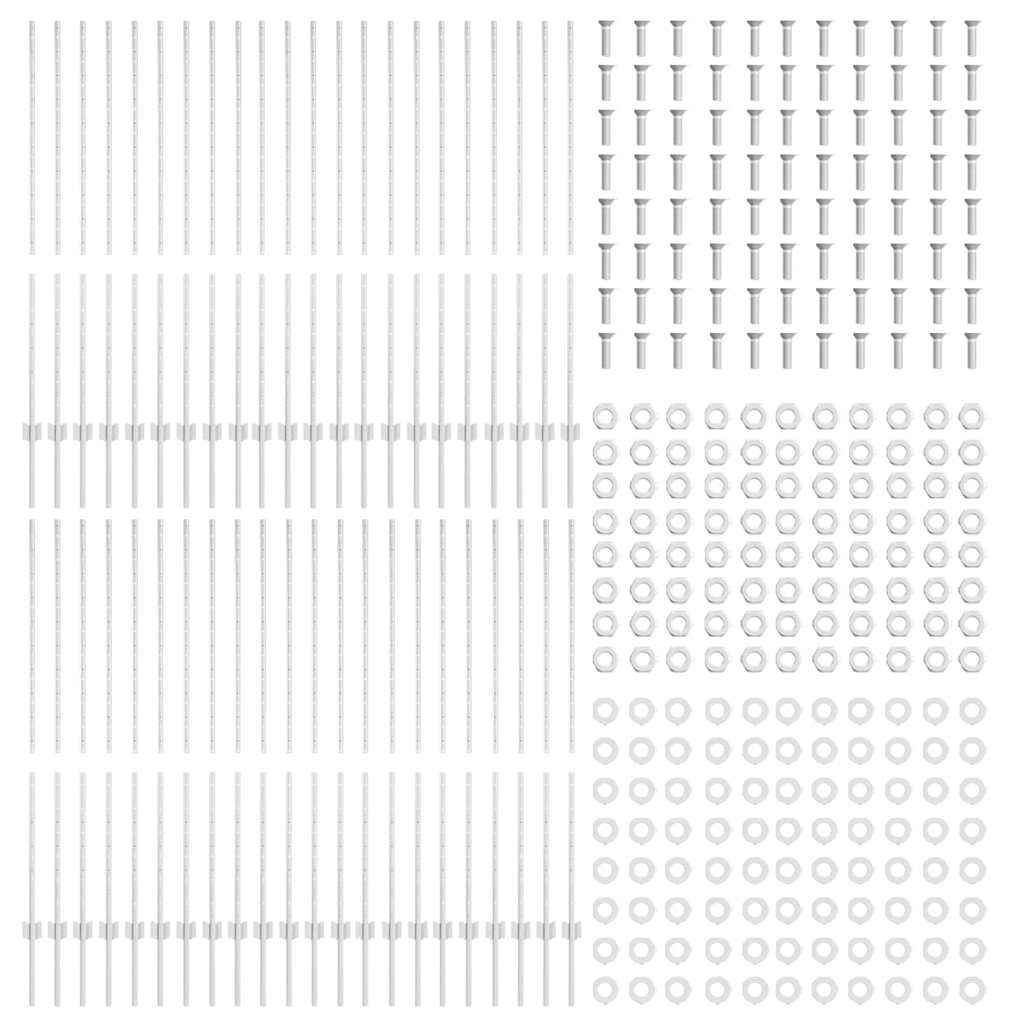 vidaXL Πό posts φράχτη 88 pcs Ασημί 180 cm Ατσάλι