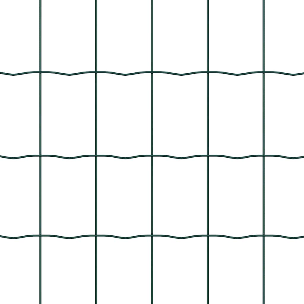 vidaXL Ευρωπαϊκή Επί Fence με 11 U Posts Πράσινο 0,6x25 μ Ατσάλι