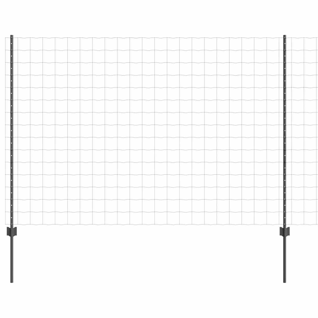 vidaXL Ευρωπαϊκή Περίφραξη με 10 U Posts Γκρι 1.6x10 μ Ατσάλι