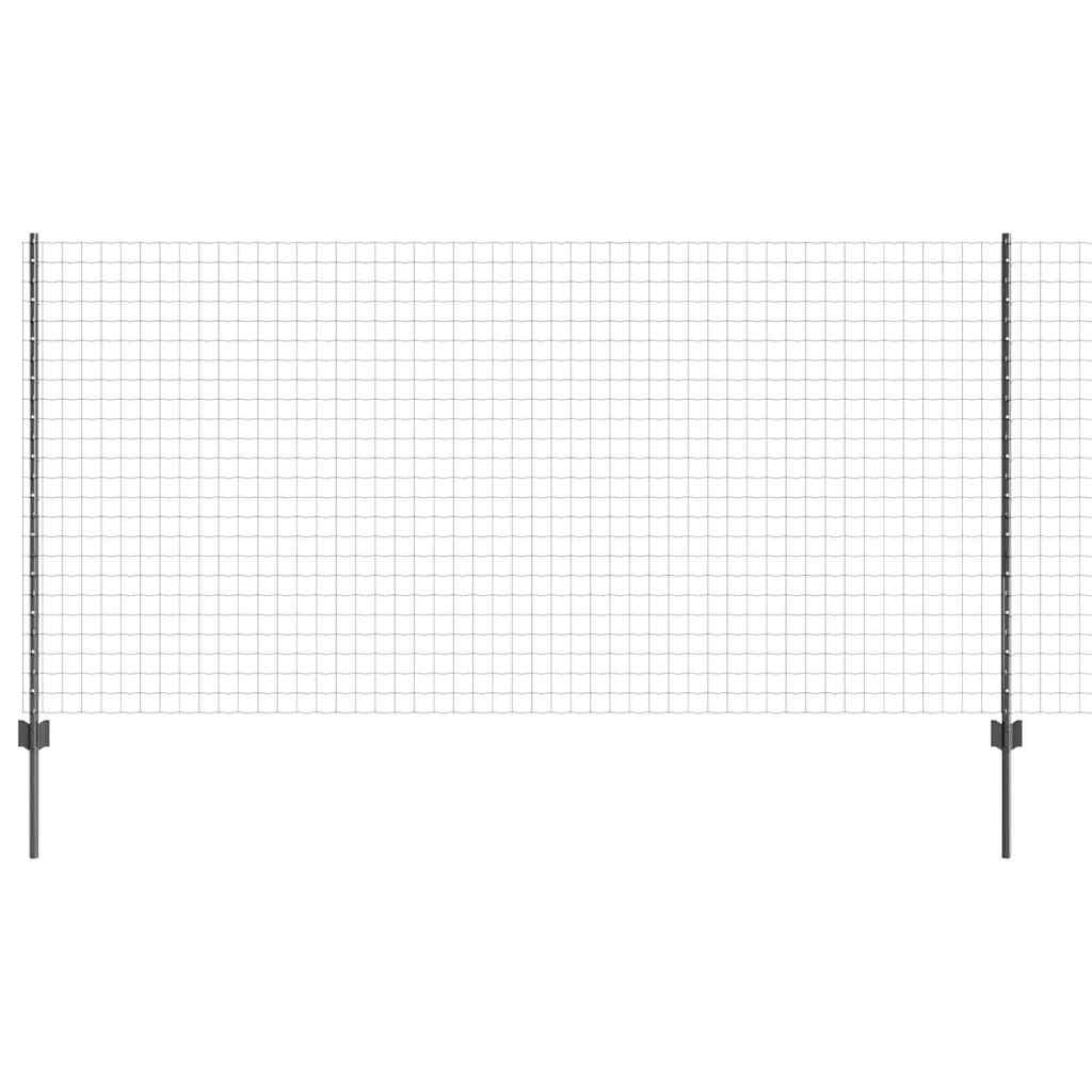 vidaXL Euro Fence με 22 U Posts Γκρι 1.2x25 μ Ατσάλι