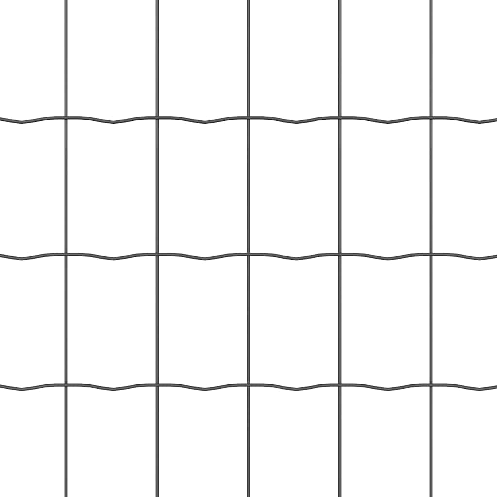 vidaXL Περίφραξη Euro με Στήλη 25 x 0,8 m PVC-Επικαλυμμένο Ατσάλι Γκρι