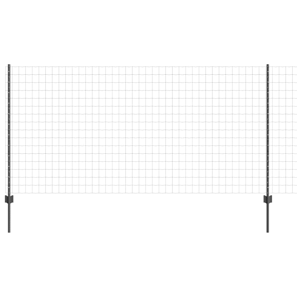 vidaXL Φράκτης με Στυλό Γκρι 1.2 x 25 m Ατσάλι