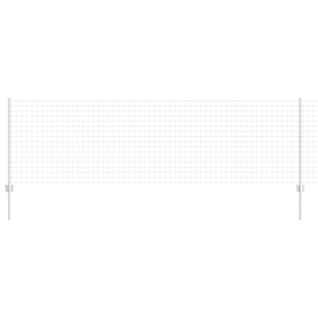 VidaXL Ευρωπαϊκός Φράκτης με 5 Πόδια Αλουμινίου Ασημί 0,8x10 μ Χάλυβας