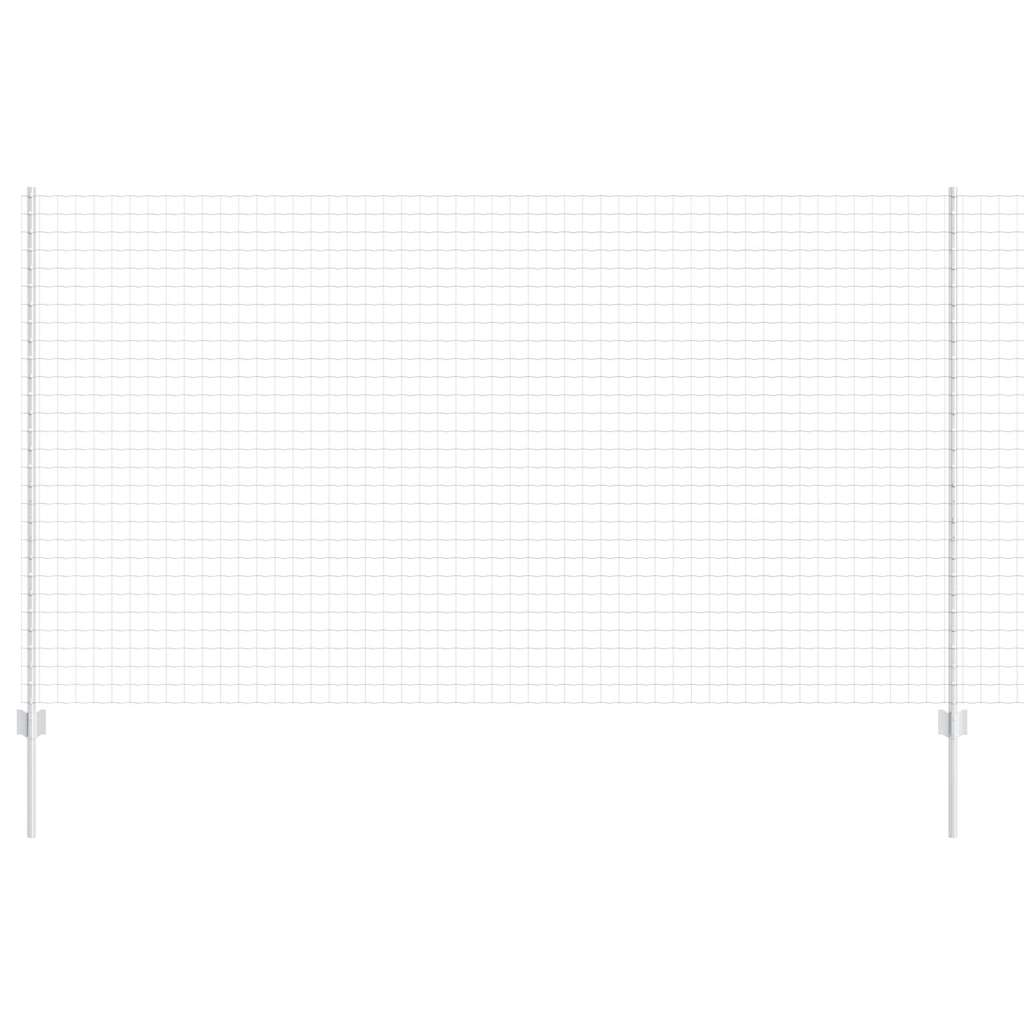 vidaXL Ευρωπαϊκός Φράχτης με 10 Τύπους Στήριξης Ασημί 1,4x10 μ Χάλυβας