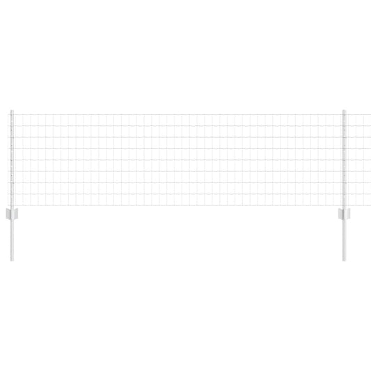 vidaXL Φράχτης με Στήλες. Ασημί 0.6 x 10 μ Ατσάλι
